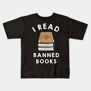 I Read Banned Books Funny Book Lover Kids T-Shirt